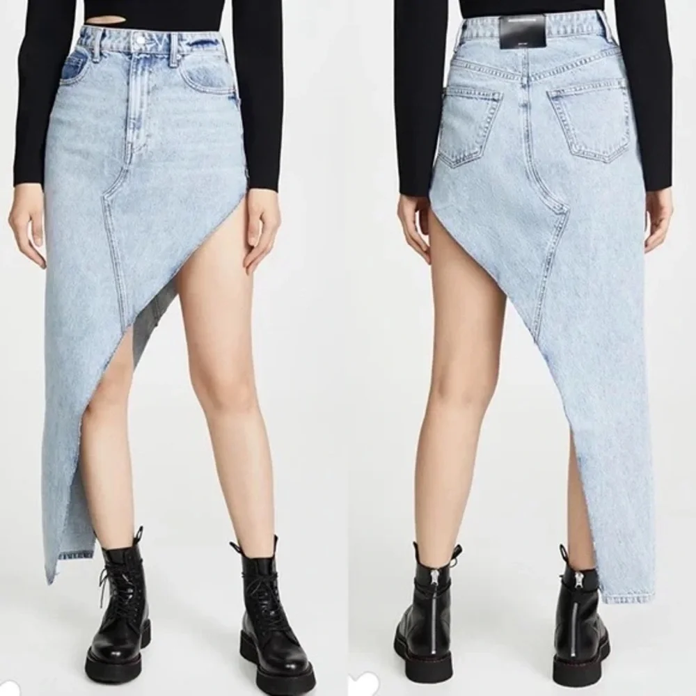 La’ Ros Asymmetrical Denim Skirt - Picture 11 of 11